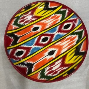 adras qizil hand painted ceramic plate 33 cm