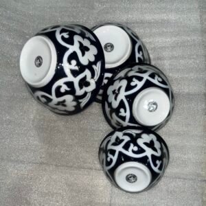 paxta handmade ceramic bowl set with gold detailing