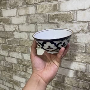 paxta handmade ceramic bowl set with gold detailing