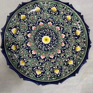 qora qalam hand painted ceramic plate – 32 cm